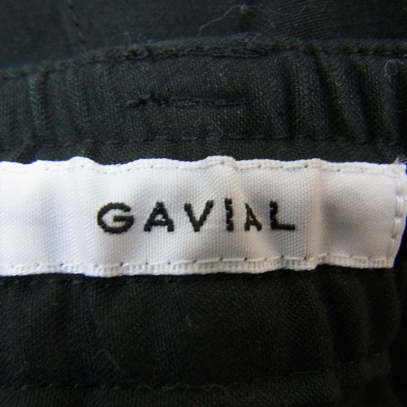GAVIAL ガヴィル GVL-21SSB-0469 back satin taperd pants バックサテン ウエストゴム イージー テーパード パンツ ブラック系 L【中古】