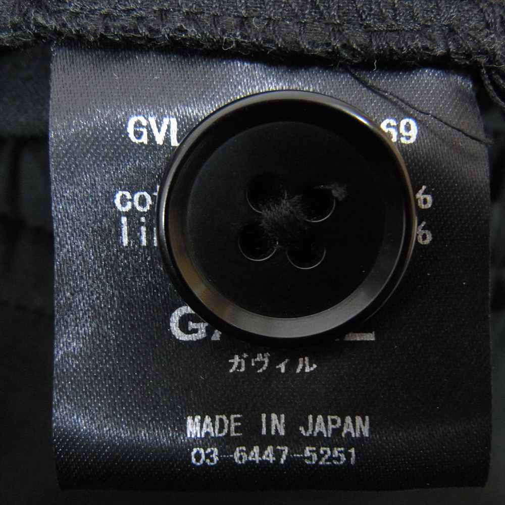 GAVIAL ガヴィル GVL-21SSB-0469 back satin taperd pants バックサテン ウエストゴム イージー テーパード パンツ ブラック系 L【中古】