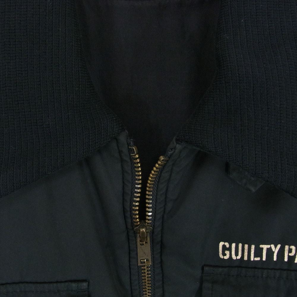 WACKO MARIA ワコマリア THE GAMBLERS LAW トランプ マリア プリント ロゴ ブルゾン ジャケット ブラック系 L【中古】