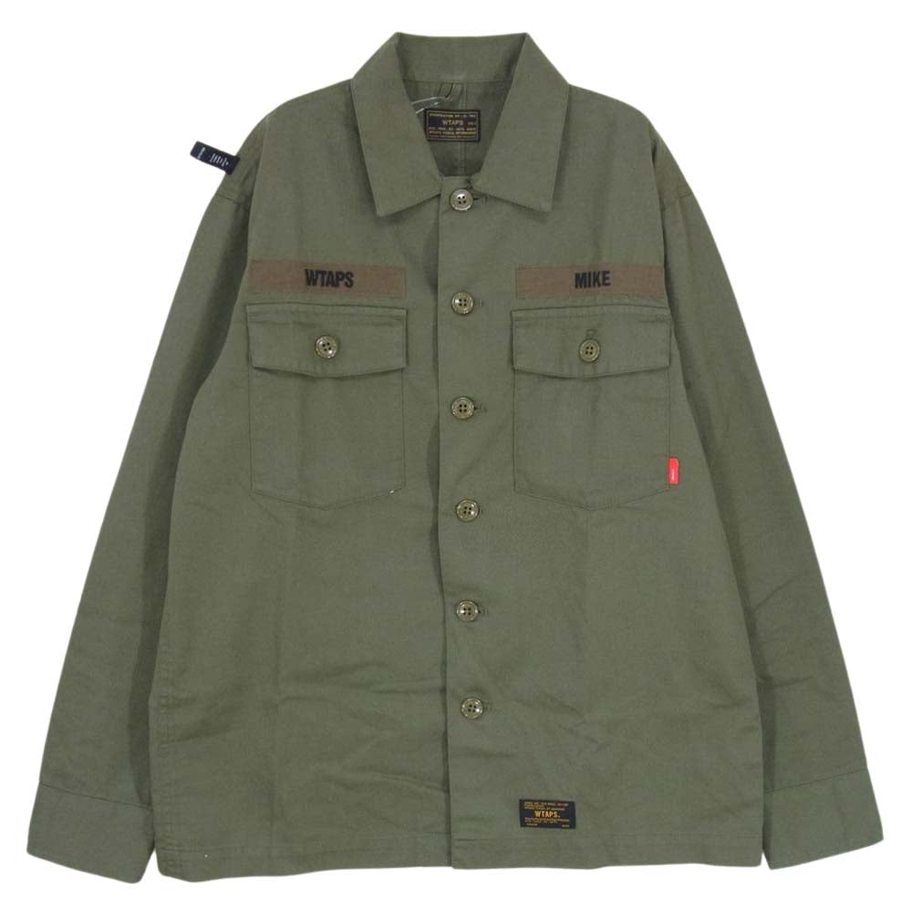 WTAPS ダブルタップス 16SS 161GWDT-SHM02 BUDS LS SHIRT バッズ ロングスリーブ シャツ カーキ系 2【中古】