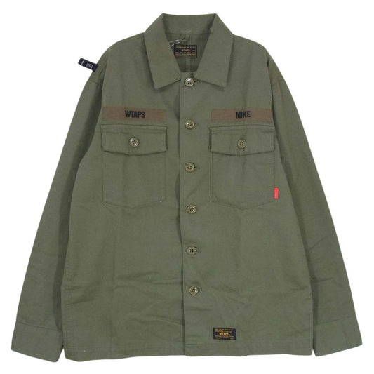WTAPS ダブルタップス 16SS 161GWDT-SHM02 BUDS LS SHIRT バッズ ロングスリーブ シャツ カーキ系 2【中古】