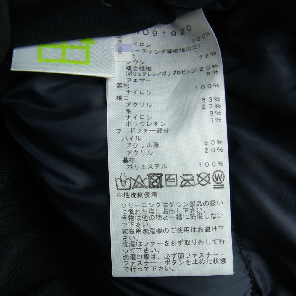 THE NORTH FACE ノースフェイス ND91920 Southern Cross Parka サザン クロス パーカ ダウン ジャケット ブラック系 L【中古】