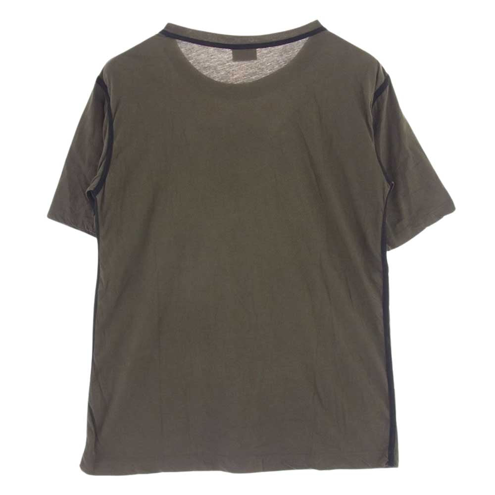 DRIES VAN NOTEN ドリスヴァンノッテン 2023845 国内正規品 エンブレム パッチ ワッペン 半袖 Tシャツ カーキ系 L【中古】
