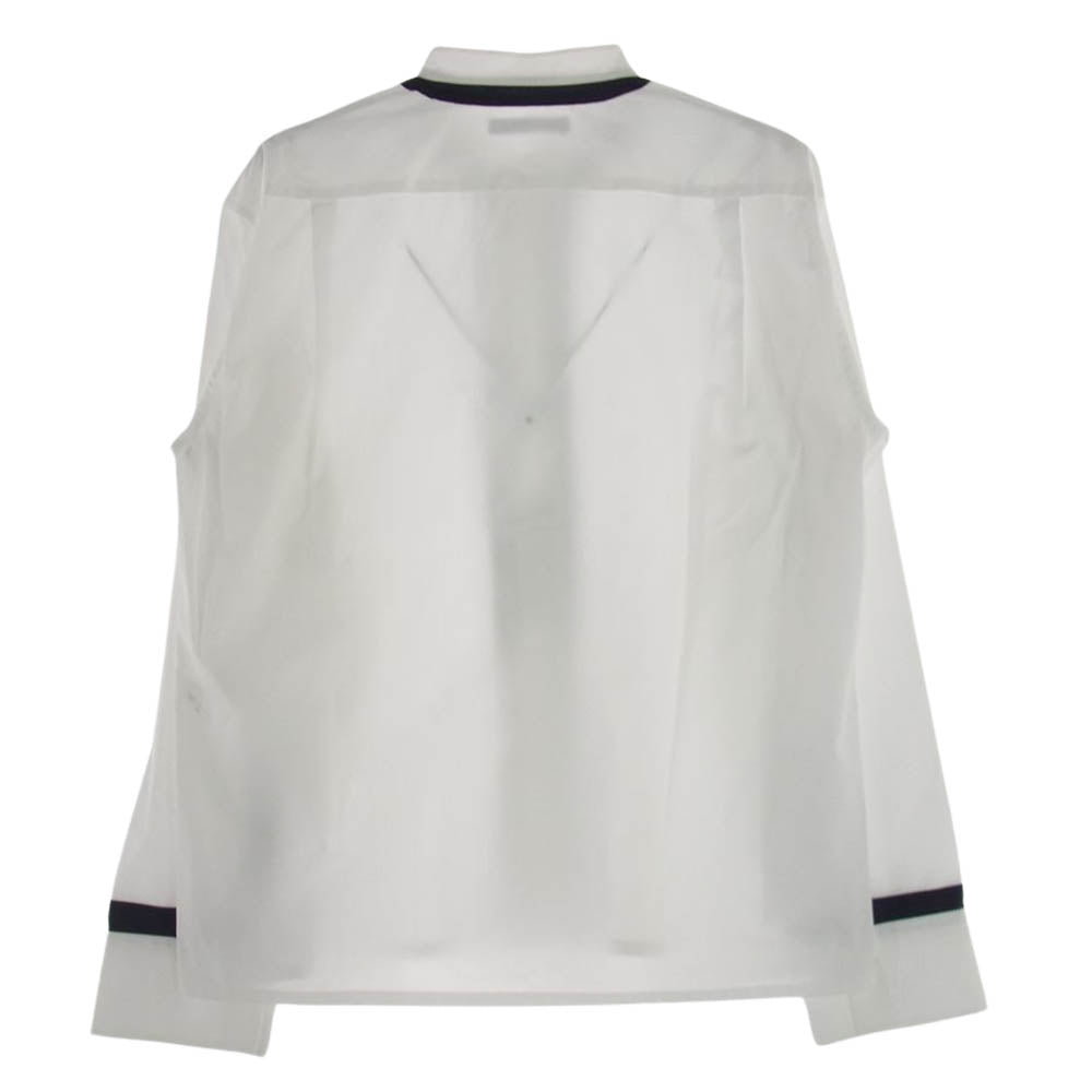 チノー 20SS 20SST301 コットン テープ バンドカラー ノーカラー 長袖 シャツ ホワイト系 46【極上美品】【中古】