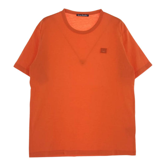 ACNE STUDIOS アクネストゥディオズ フェイスパッチ 半袖 Tシャツ オレンジ系 M【中古】
