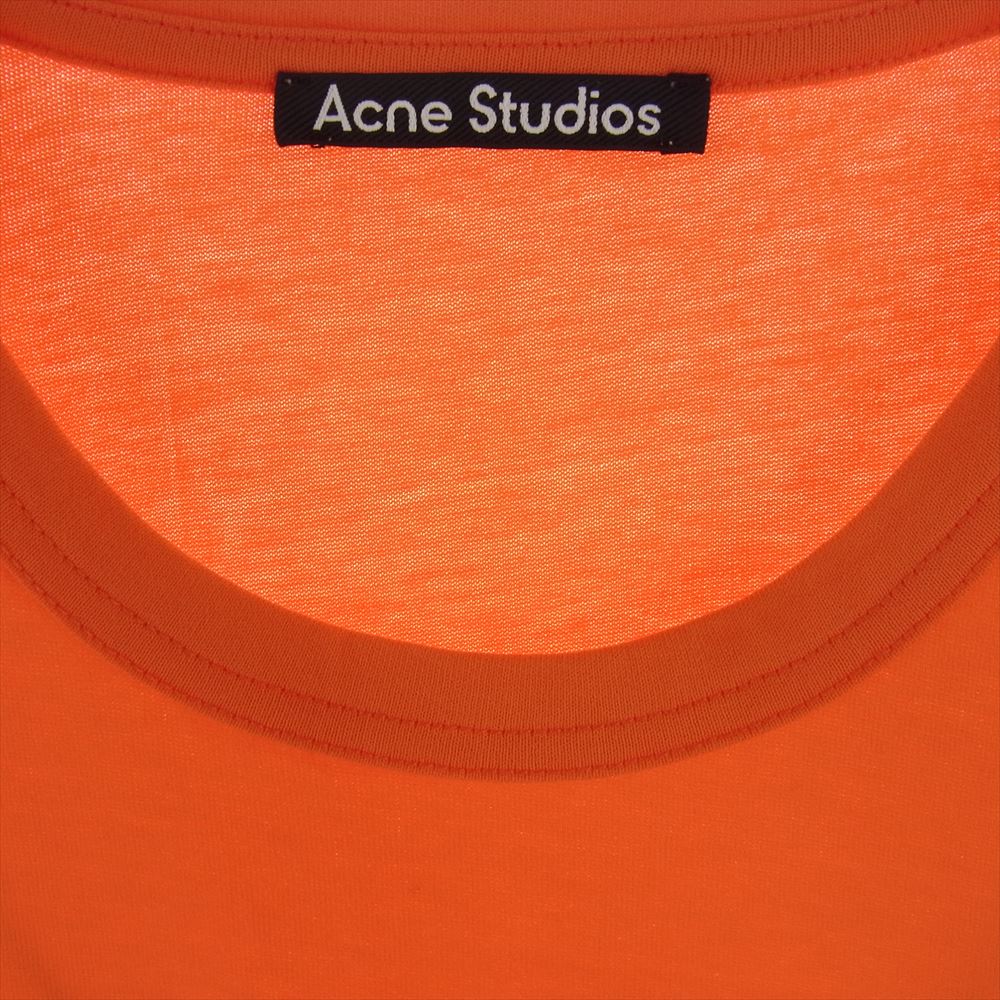 ACNE STUDIOS アクネストゥディオズ フェイスパッチ 半袖 Tシャツ オレンジ系 M【中古】