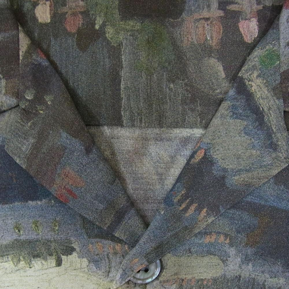 UNUSED アンユーズド US1632-C105s3 Van Gogh Museum View from Vincents Studio ゴッホ 半袖 総柄 シャツ モスグリーン系 3【極上美品】【中古】