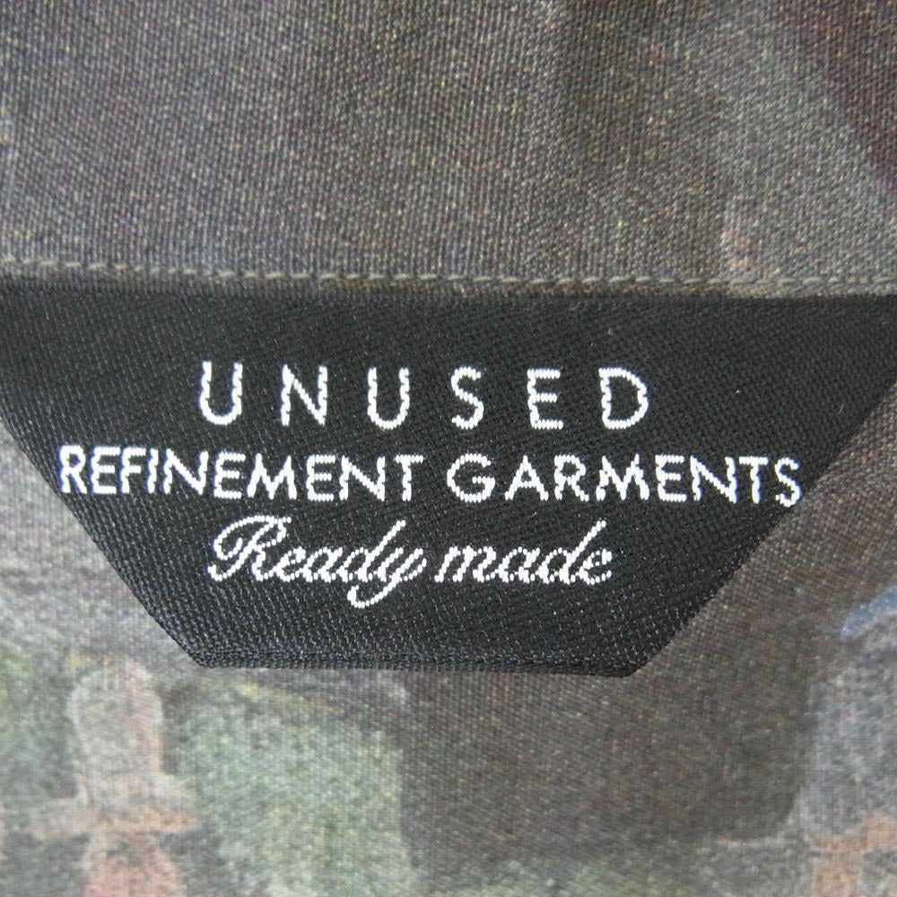 UNUSED アンユーズド US1632-C105s3 Van Gogh Museum View from Vincents Studio ゴッホ 半袖 総柄 シャツ モスグリーン系 3【極上美品】【中古】