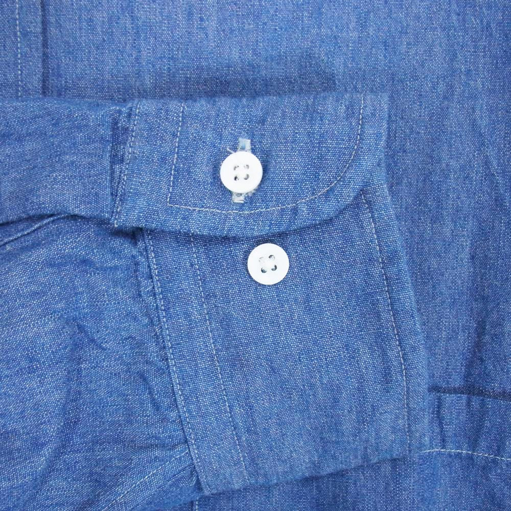 ヘリル 20-050-HL-8020-3 Cottoncashmere Workshirts コットン カシミヤ ワークシャツ ブルー系 サイズ表記無【美品】【中古】