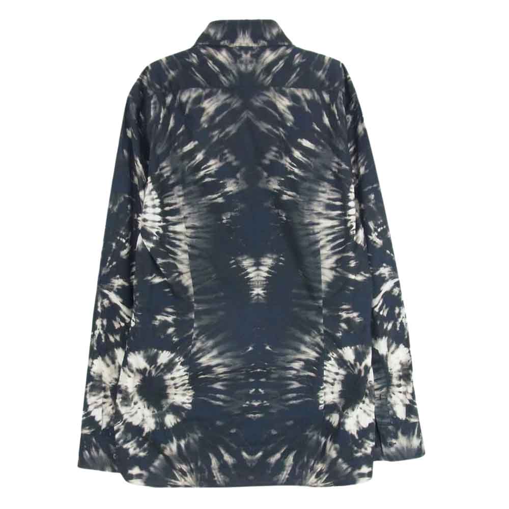 DRIES VAN NOTEN ドリスヴァンノッテン 3020700174 3770 国内正規品 タイダイ染め コットン 長袖 シャツ ブラック系 48【美品】【中古】