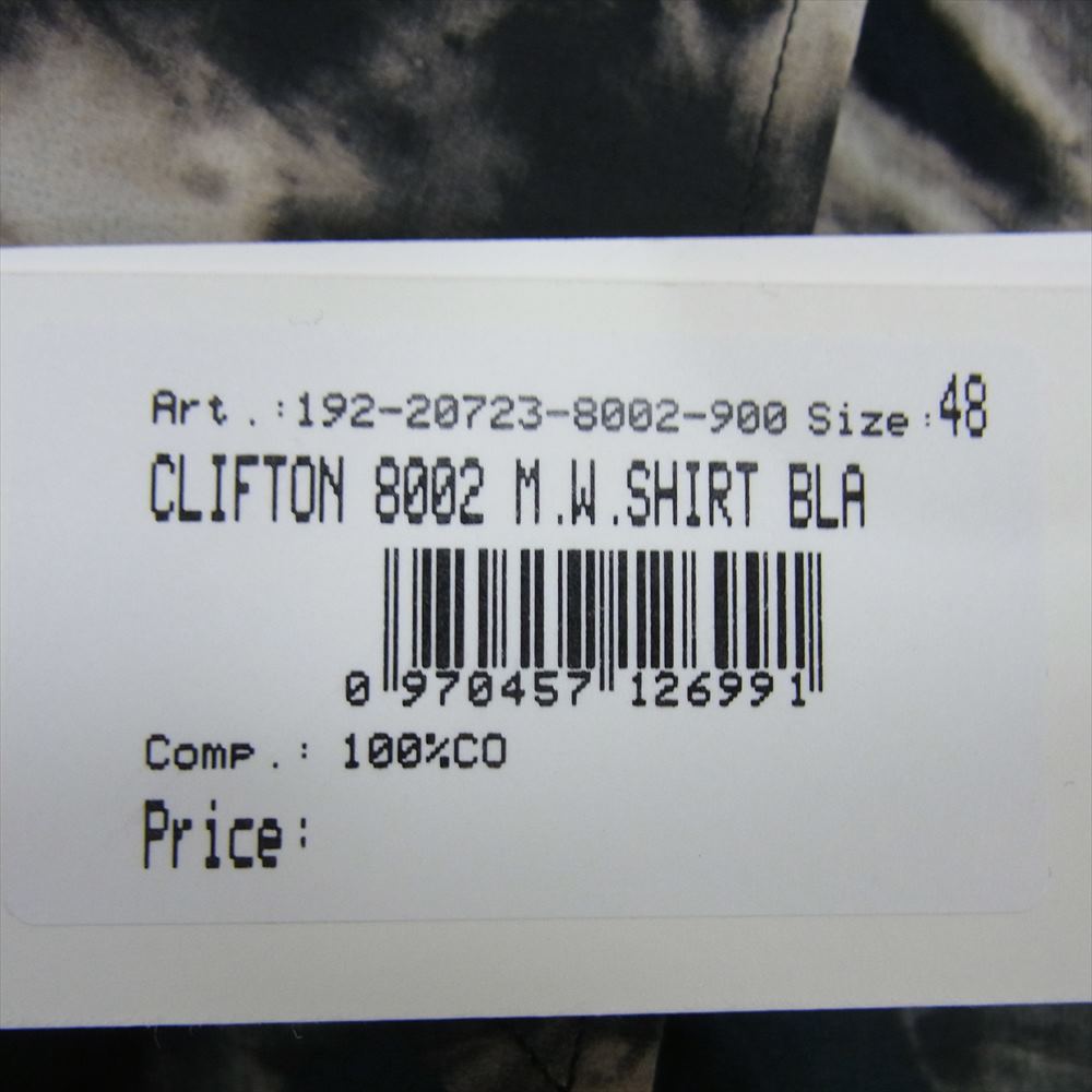 DRIES VAN NOTEN ドリスヴァンノッテン 3020700174 3770 国内正規品 タイダイ染め コットン 長袖 シャツ ブラック系 48【美品】【中古】