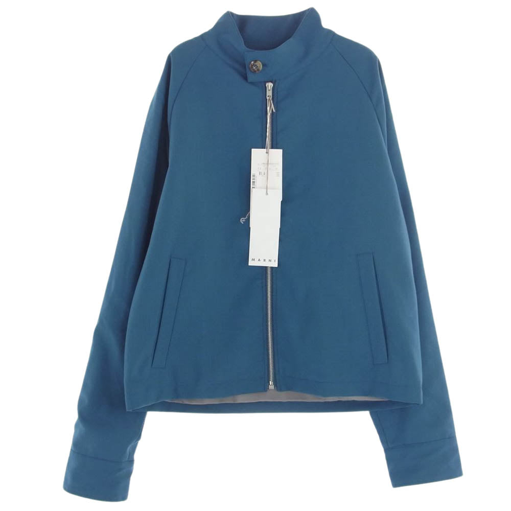 MARNI マルニ JUMU0006QU ウール トロピカル ジップブルゾン インディゴブルー系 46【美品】【中古】