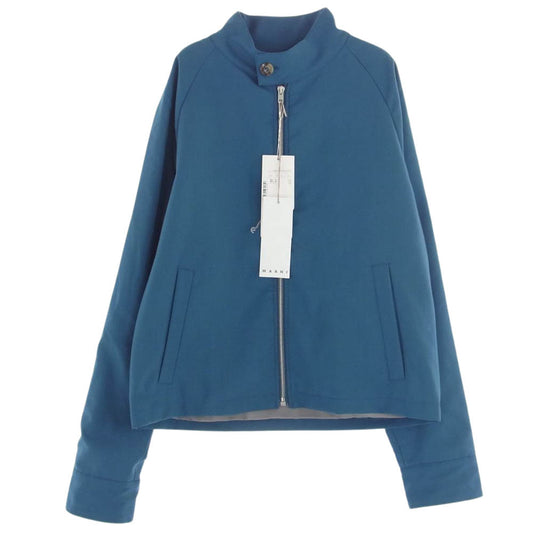 MARNI マルニ JUMU0006QU ウール トロピカル ジップブルゾン インディゴブルー系 46【美品】【中古】