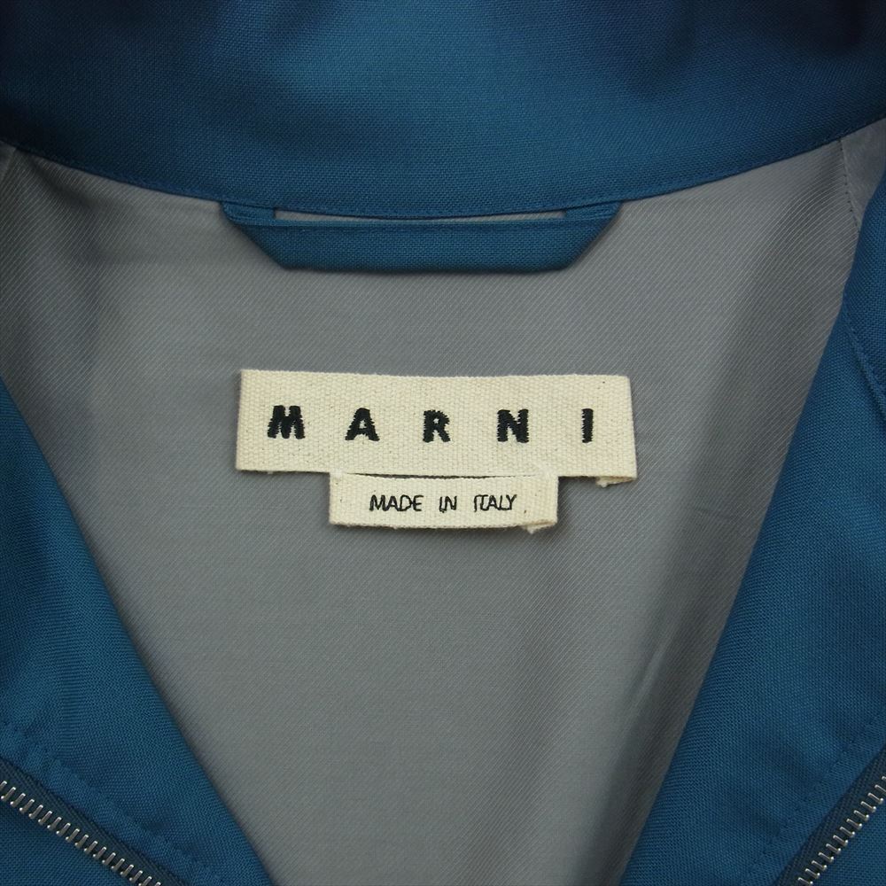 MARNI マルニ JUMU0006QU ウール トロピカル ジップブルゾン インディゴブルー系 46【美品】【中古】