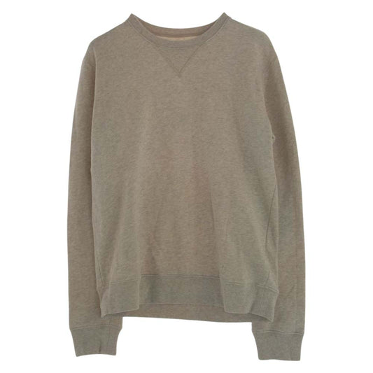 MAISON MARGIELA メゾンマルジェラ 16SS S50GU0027 14ライン ELBOW PATCHED CREW SWEAT SHIRT レザーエルボーパッチ スウェット トレーナー オフホワイト系 50【中古】