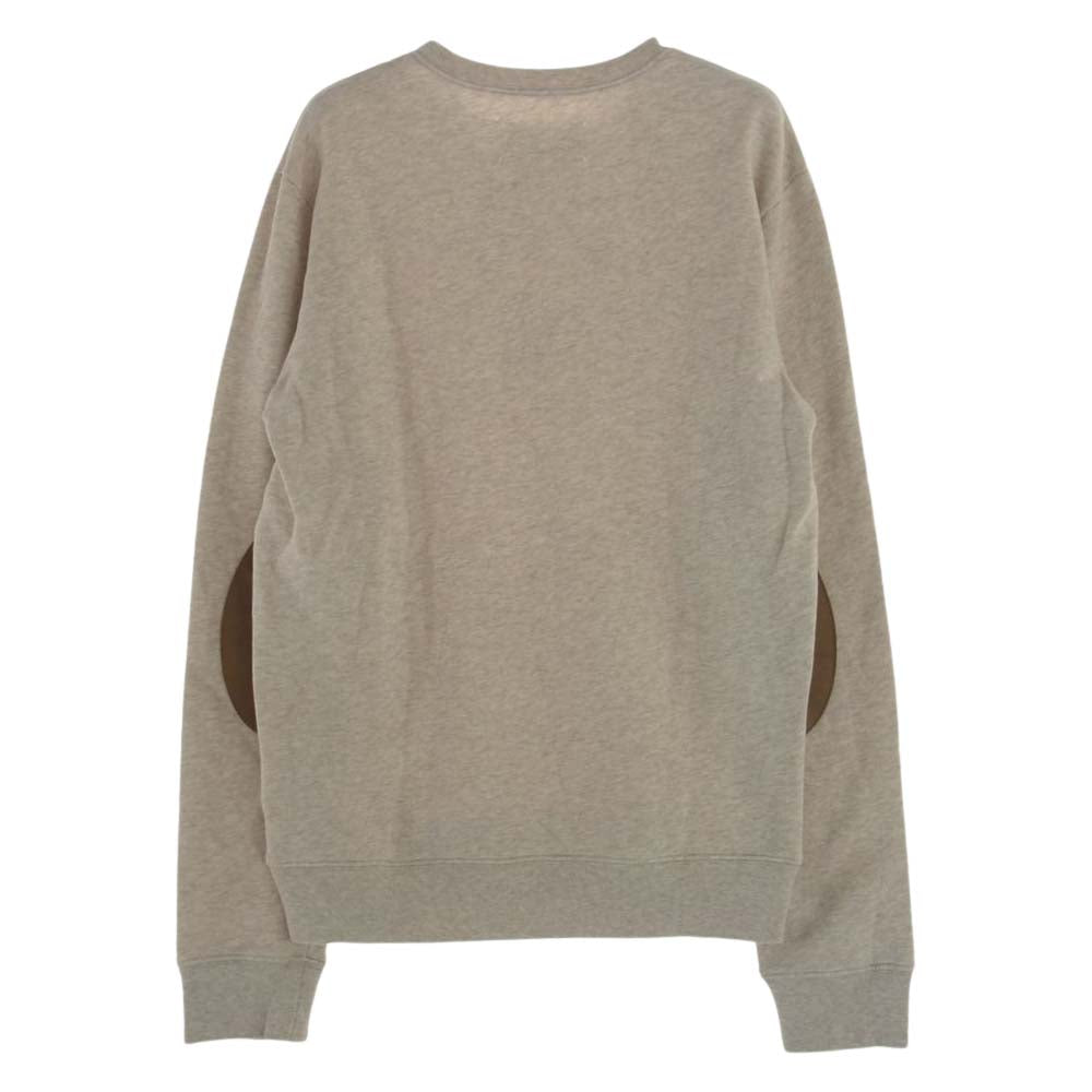 MAISON MARGIELA メゾンマルジェラ 16SS S50GU0027 14ライン ELBOW PATCHED CREW SWEAT SHIRT レザーエルボーパッチ スウェット トレーナー オフホワイト系 50【中古】