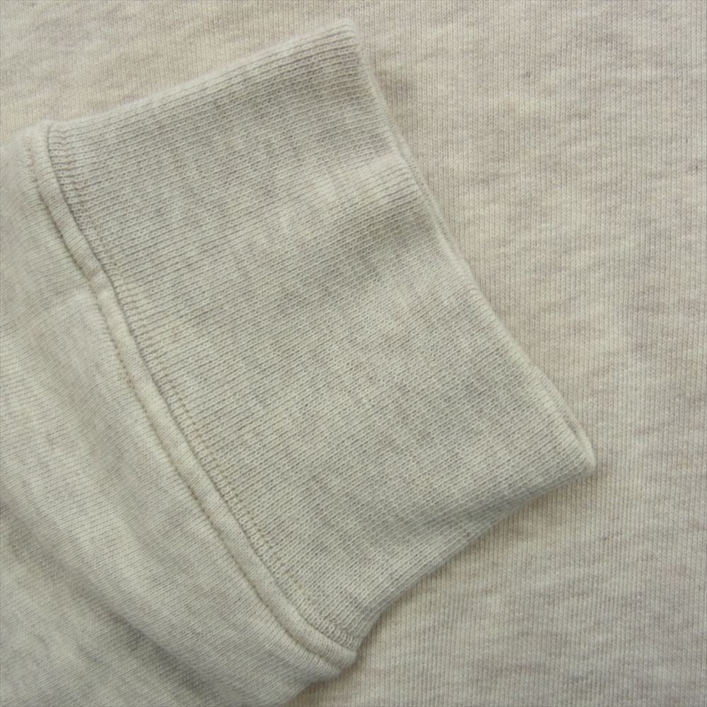 MAISON MARGIELA メゾンマルジェラ 16SS S50GU0027 14ライン ELBOW PATCHED CREW SWEAT SHIRT レザーエルボーパッチ スウェット トレーナー オフホワイト系 50【中古】