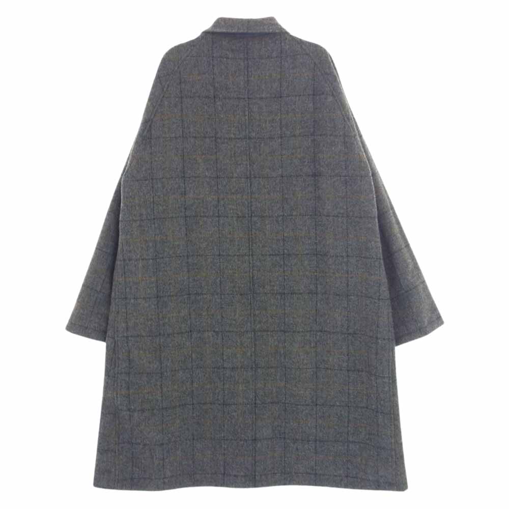 キャプテンサンシャイン KSSH7FCO01 TRAVELLER COAT ウールチェック リバーシブル トラベラー コート グレー系 ネイビー系 38【中古】