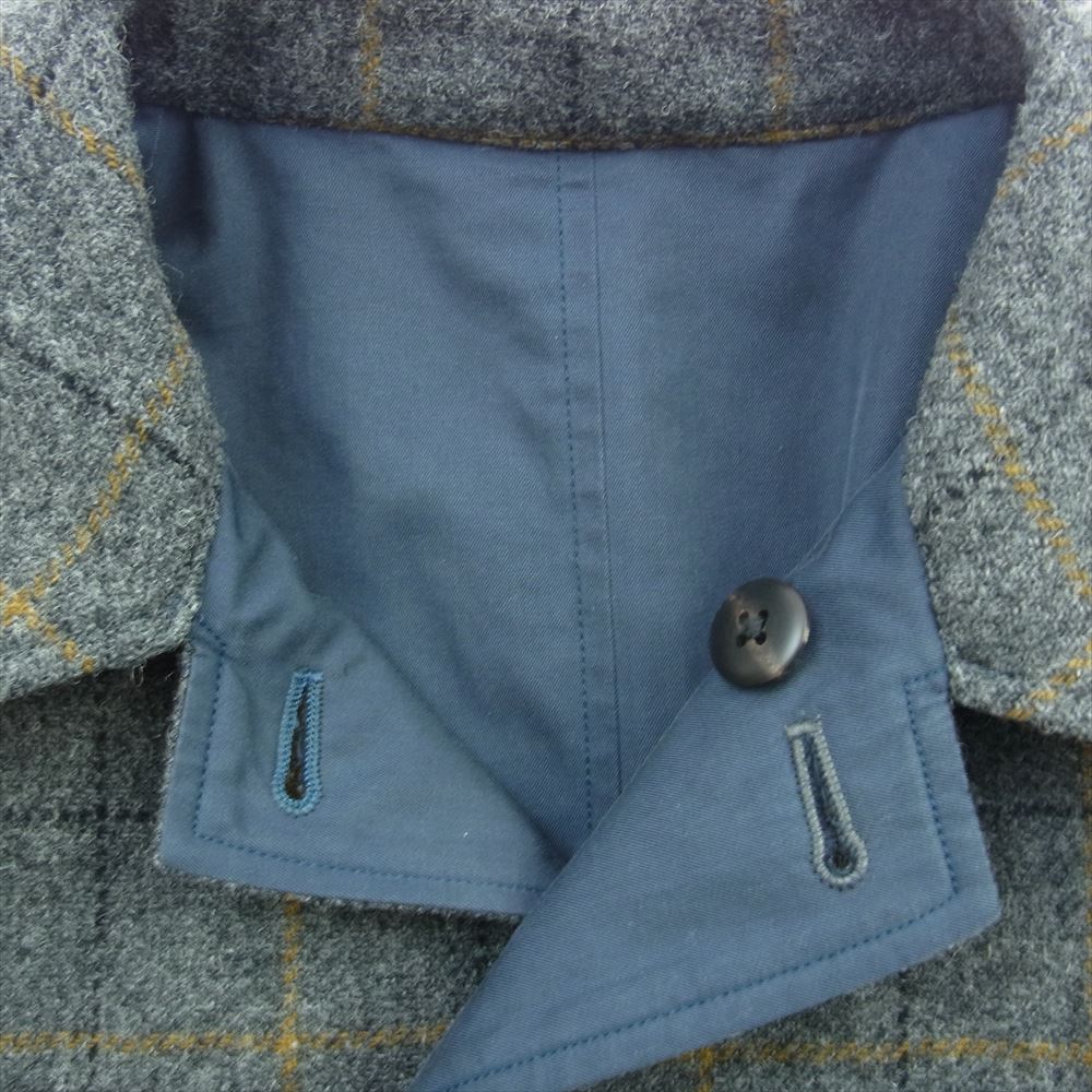 キャプテンサンシャイン KSSH7FCO01 TRAVELLER COAT ウールチェック リバーシブル トラベラー コート グレー系 ネイビー系 38【中古】