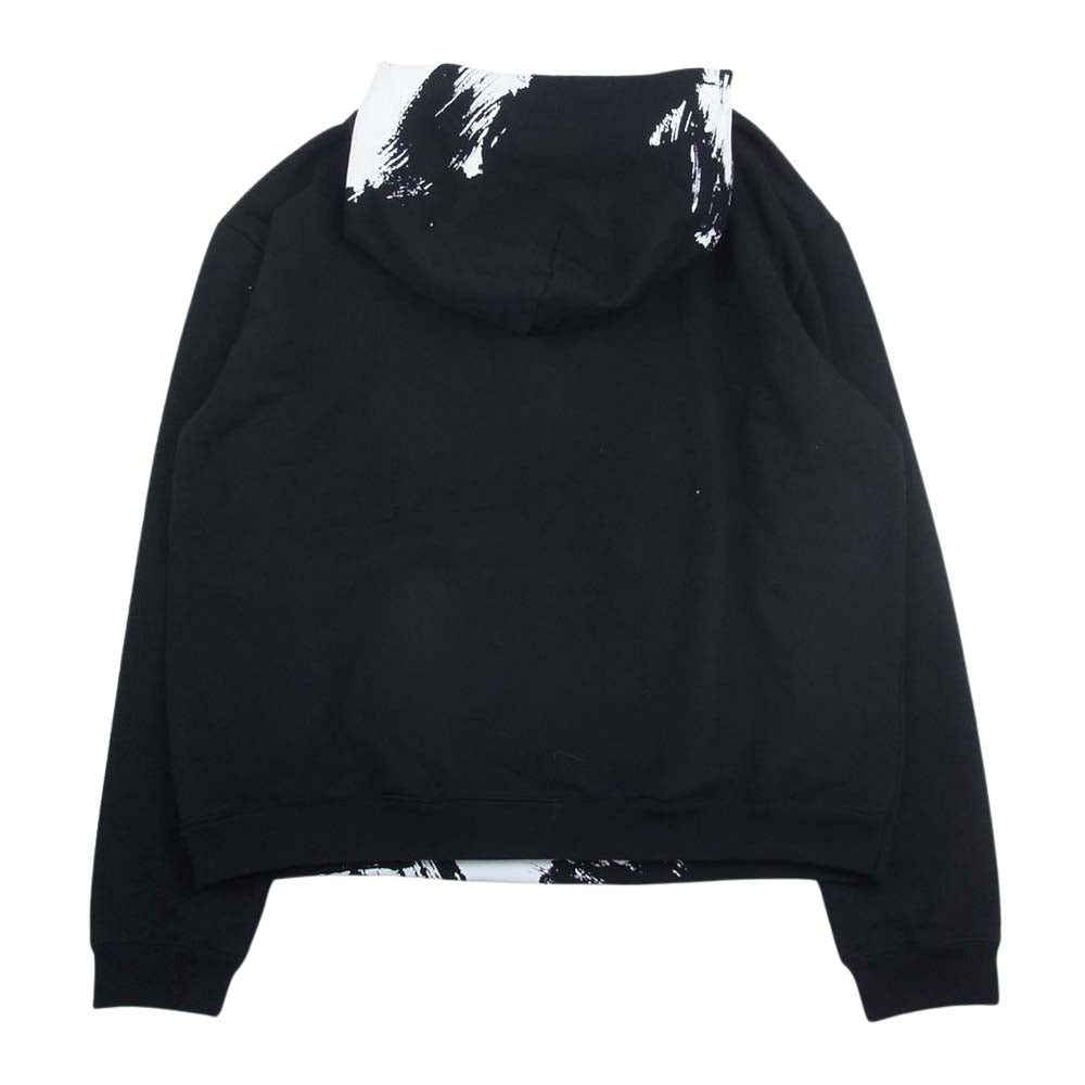 MAISON MARGIELA メゾンマルジェラ 20AW S50GU0151 DIAGONAL PAINT EFFECT HOODIE ペンキ加工 カレンダーロゴ オーバー サイズ プルオーバー パーカー ブラック系 46【美品】【中古】