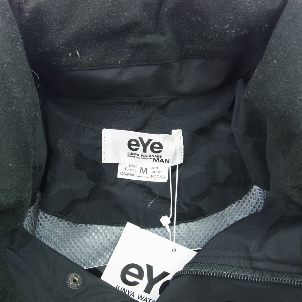 JUNYA WATANABE COMME des GARCONS MAN ジュンヤワタナベコムデギャルソンマン WC-J901-100 EYE アイ エステルリップストップ GORE-TEX J901 ゴアテックス フード収納可能 シェル ジャケット ブラック系 M【中古】