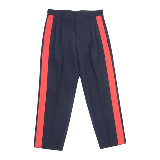 Stella McCartney ステラマッカートニー サイドライン ウール スラックス パンツ ネイビー系 48【中古】