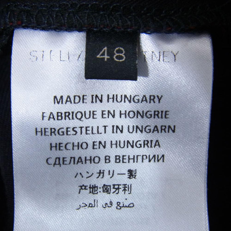 Stella McCartney ステラマッカートニー サイドライン ウール スラックス パンツ ネイビー系 48【中古】