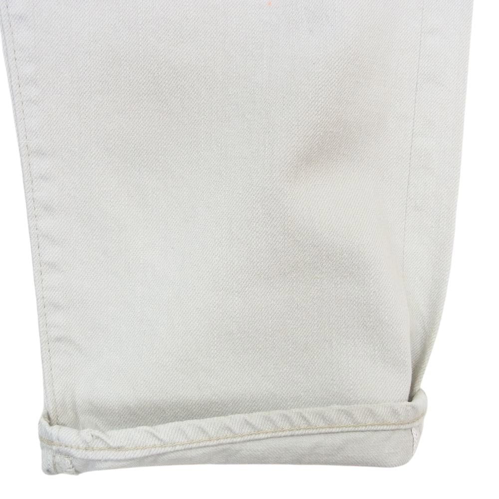 チマラ 日本製 フライボタン ペンキ加工 ペイント デニム パンツ ベージュ系 サイズ表記無【中古】