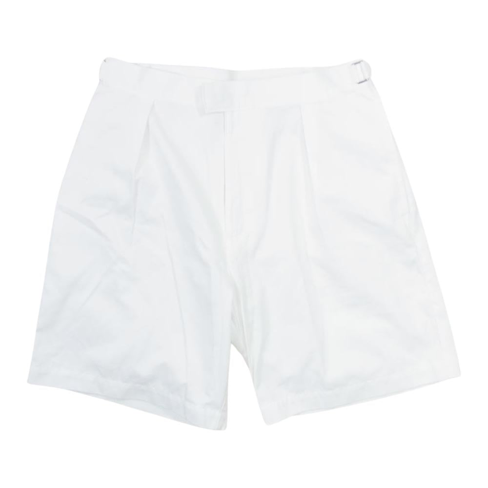 イートウツ PLEATED SHORT PANTS プリーツ ショーツ ホワイト系 32【中古】