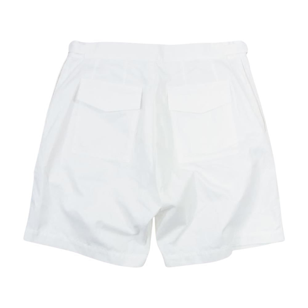 イートウツ PLEATED SHORT PANTS プリーツ ショーツ ホワイト系 32【中古】