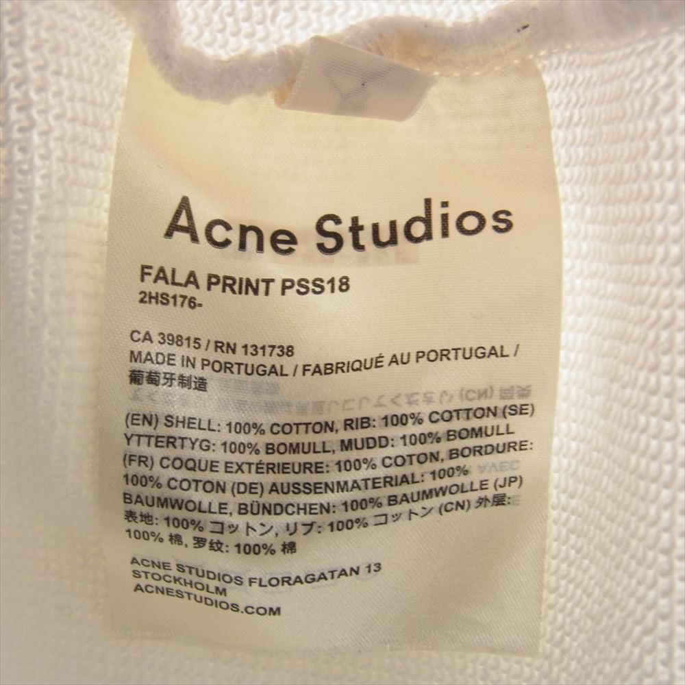 ACNE STUDIOS アクネストゥディオズ FALA PRINT PSS18 パーカー ホワイト系 XS【中古】