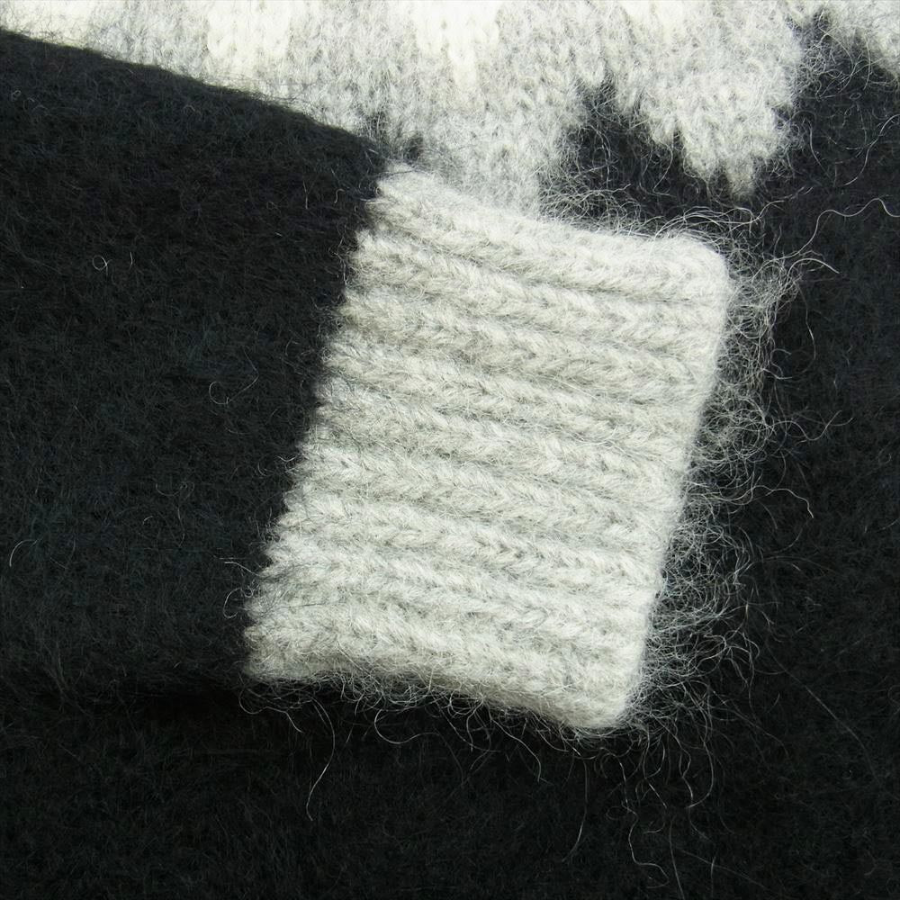 バトナー MOHAIR NORDIC CREW NECK モヘア モヘヤ ノルディック クルー ネック セーター ブラック・グレー 系 2【中古】