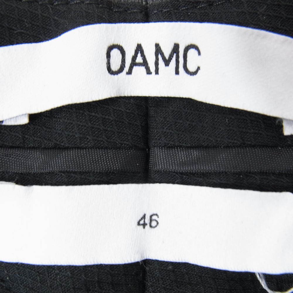 オーエーエムシー ファスナーデザイン ウール トラウザー パンツ グレー系 46【美品】【中古】