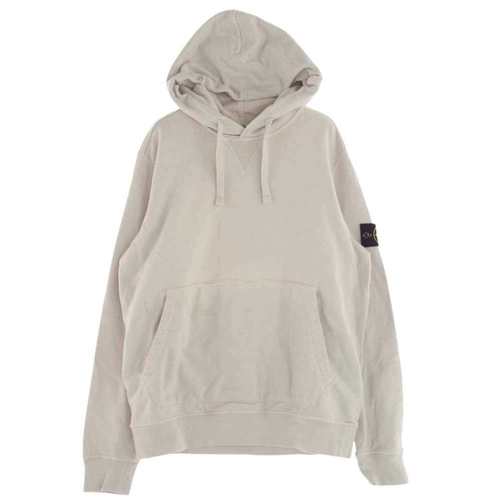STONE ISLAND ストーンアイランド 681562840 腕ロゴパッチ プルオーバー スウェットパーカー オフホワイト系 XL【新古品】【未使用】【中古】