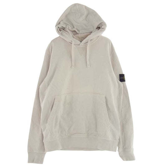 STONE ISLAND ストーンアイランド 681562840 腕ロゴパッチ プルオーバー スウェットパーカー オフホワイト系 XL【新古品】【未使用】【中古】