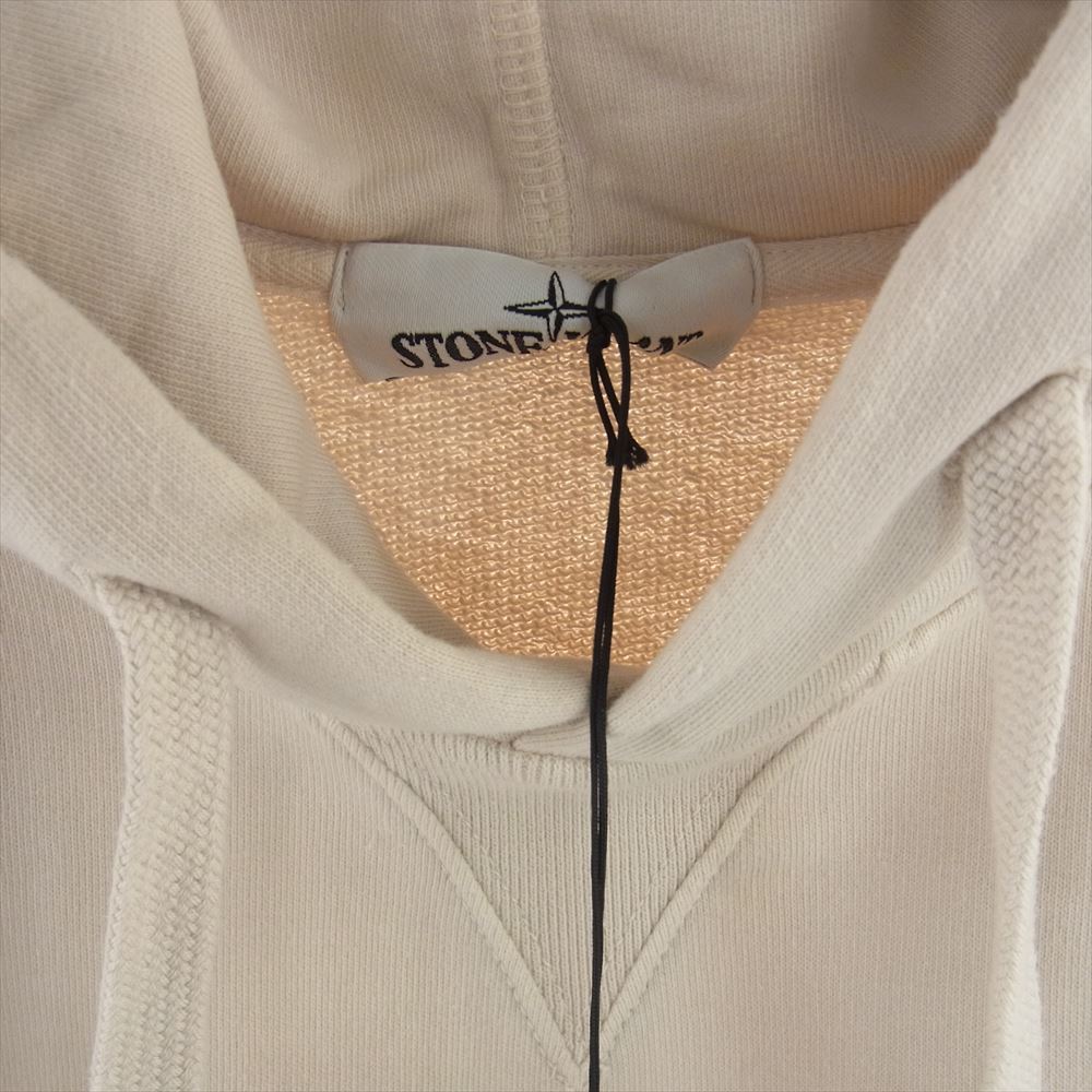 STONE ISLAND ストーンアイランド 681562840 腕ロゴパッチ プルオーバー スウェットパーカー オフホワイト系 XL【新古品】【未使用】【中古】
