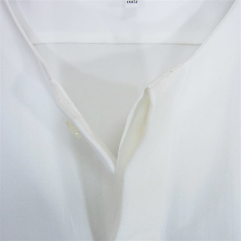MAISON MARGIELA メゾンマルジェラ S30DL0465 10ライン collarless shirt jacket カラーレス ノーカラー シャツ ホワイト系 M【新古品】【未使用】【中古】