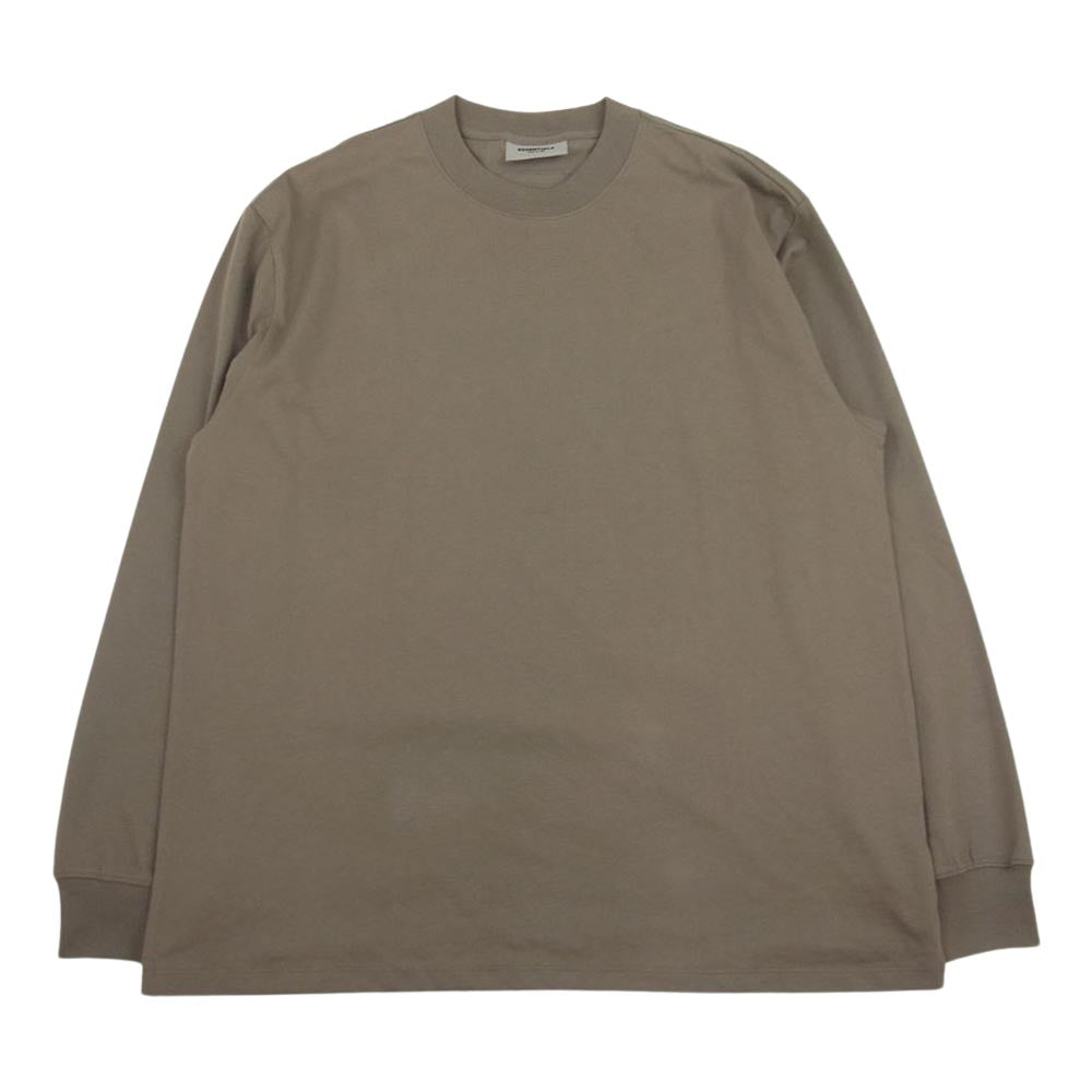 FEAR OF GOD フィアオブゴッド FOG ESSENTIALS エッセンシャルズ バック ラバーロゴ 長袖 Tシャツ ロンT カーキ系 XL【美品】【中古】