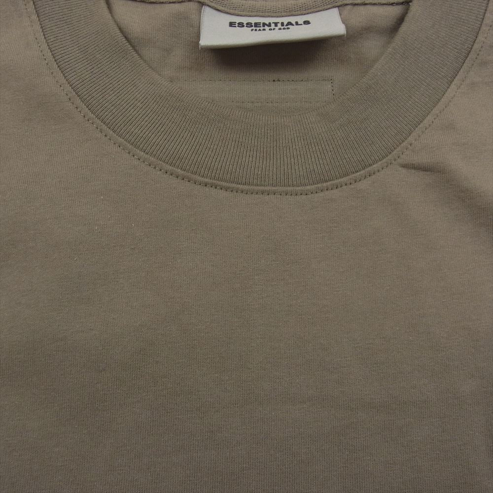 FEAR OF GOD フィアオブゴッド FOG ESSENTIALS エッセンシャルズ バック ラバーロゴ 長袖 Tシャツ ロンT カーキ系 XL【美品】【中古】