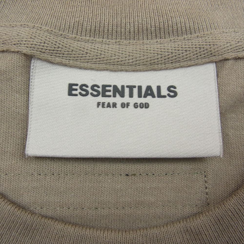 FEAR OF GOD フィアオブゴッド FOG ESSENTIALS エッセンシャルズ バック ラバーロゴ 長袖 Tシャツ ロンT カーキ系 XL【美品】【中古】
