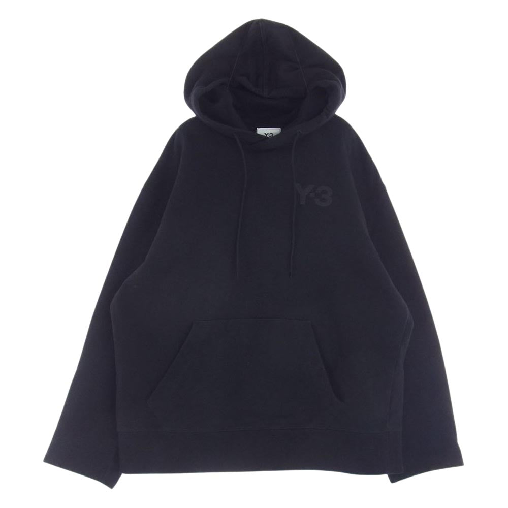 Y-3 Yohji Yamamoto ワイスリー ヨウジヤマモト FN3379 logo hoodie クラシックロゴプリント プルオーバー パーカー フーディ ブラック系 M【中古】