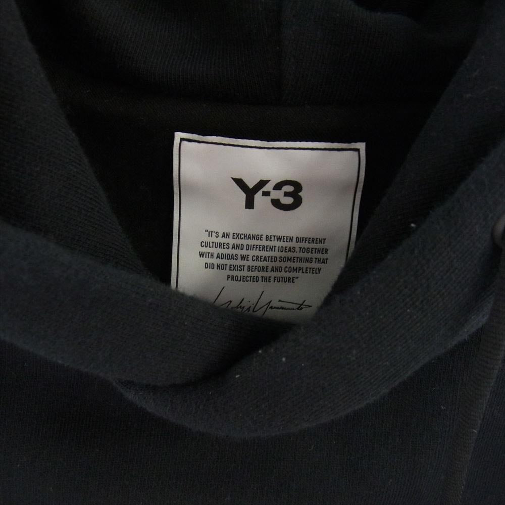 Y-3 Yohji Yamamoto ワイスリー ヨウジヤマモト FN3379 logo hoodie クラシックロゴプリント プルオーバー パーカー フーディ ブラック系 M【中古】