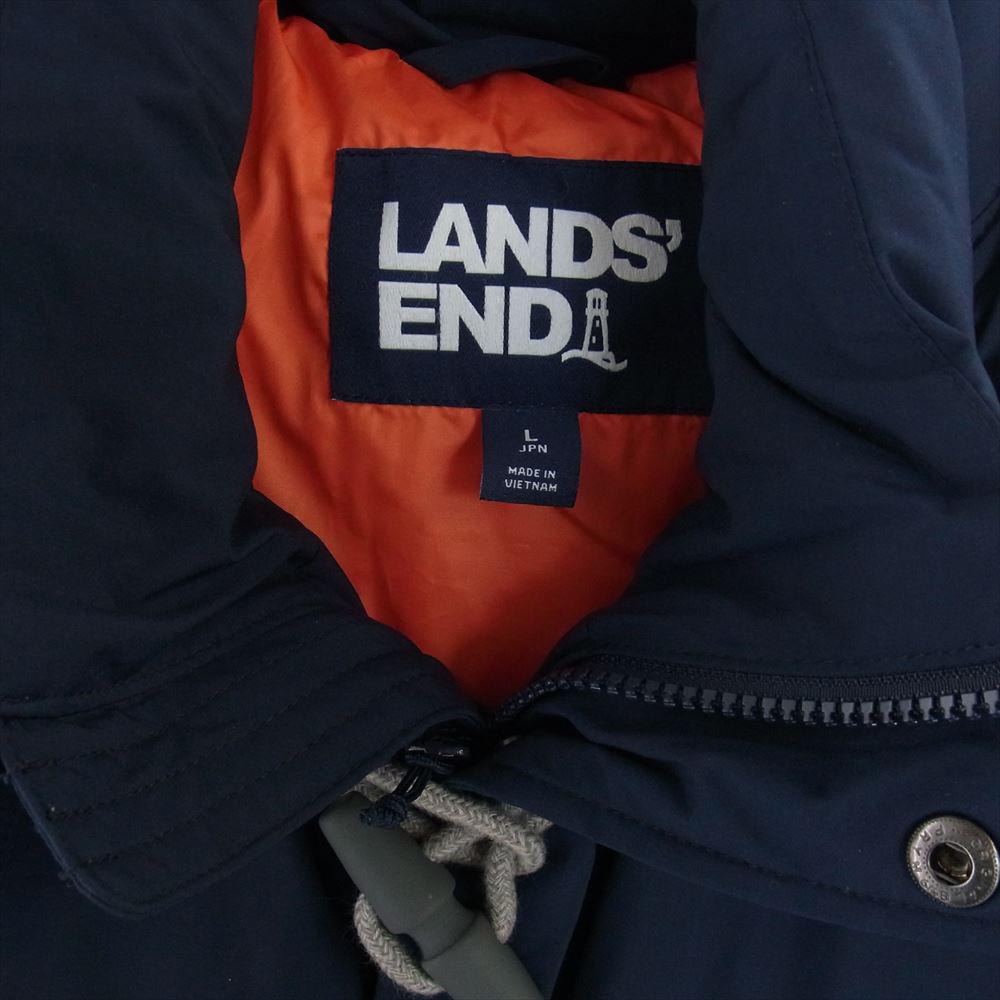 ランズエンド ダウン ダッフル ジャケット コート ダークネイビー系 L【中古】