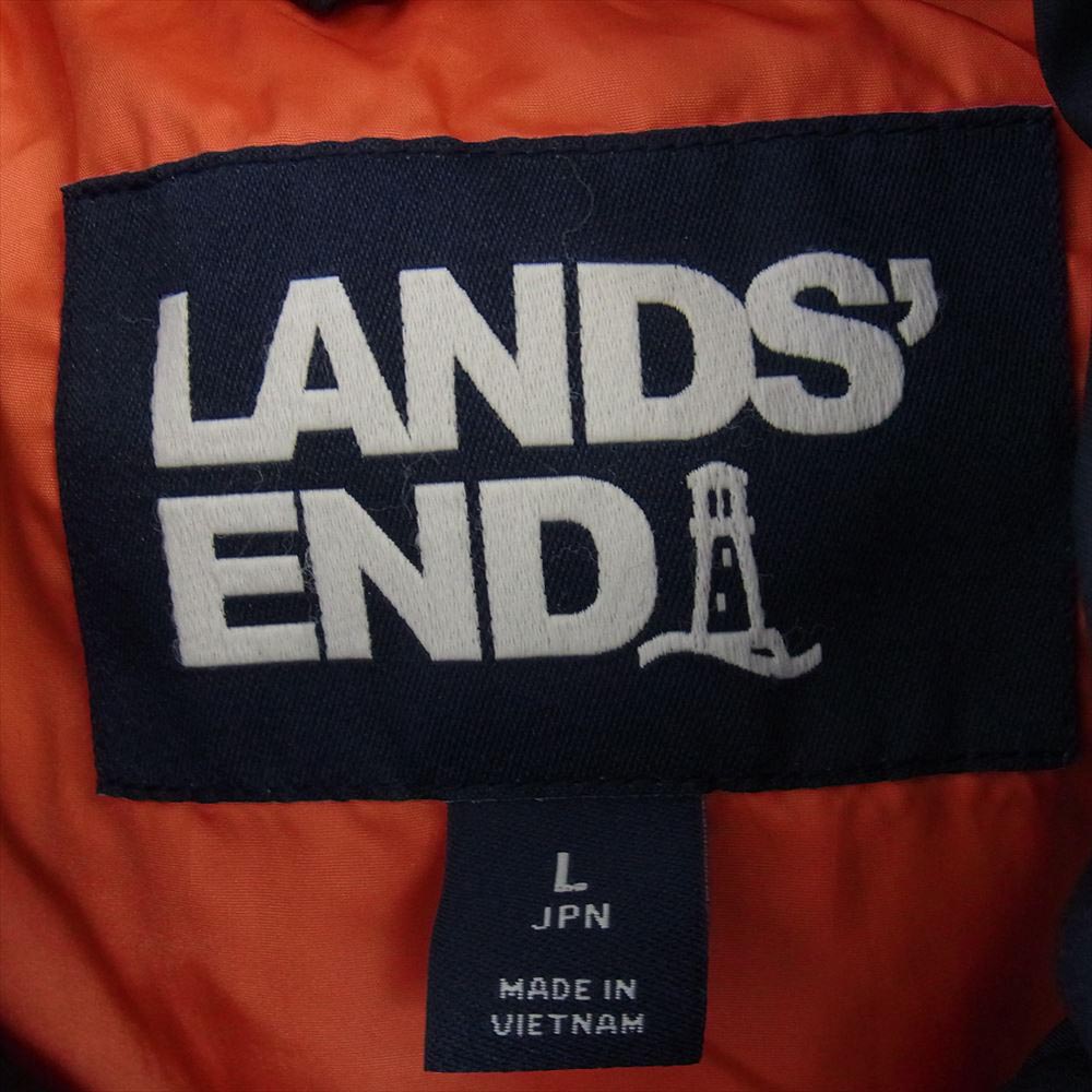 ランズエンド ダウン ダッフル ジャケット コート ダークネイビー系 L【中古】