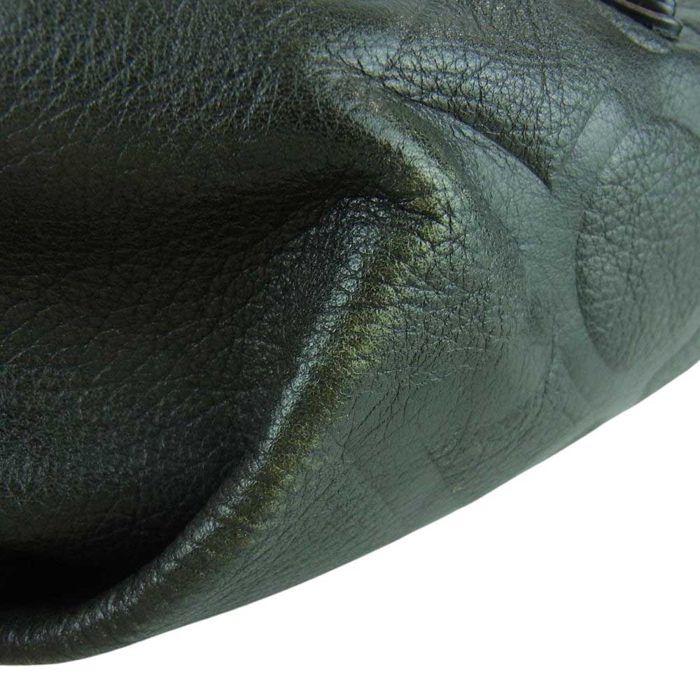 Vivienne Westwood ヴィヴィアンウエストウッド オーブ型押し オールレザー ミニ ボストン バッグ ダークグリーン系【中古】