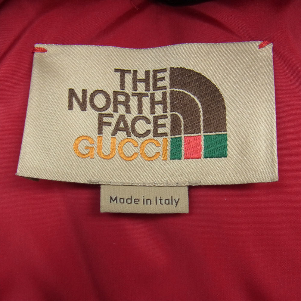 GUCCI グッチ THE NORTH FACE ノースフェイス 670766 GGキャンバス ダウンジャケット ライトブラウン系 XL【中古】