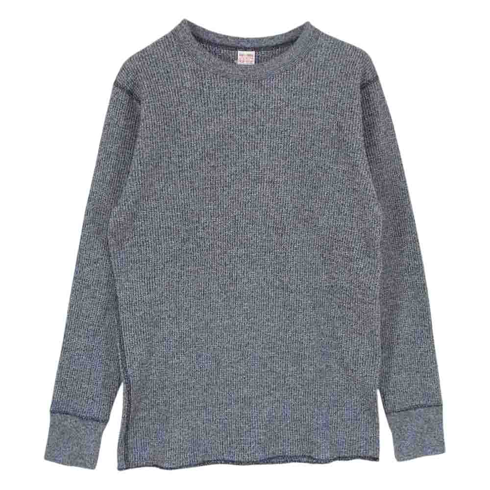 The REAL McCOY'S ザリアルマッコイズ BALL PARK ボール パーク THERMAL SHIRT ワッフル サーマル 長袖 Tシャツ グレー グレー系 M【極上美品】【中古】