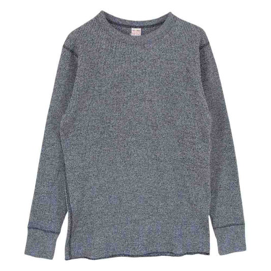 The REAL McCOY'S ザリアルマッコイズ BALL PARK ボール パーク THERMAL SHIRT ワッフル サーマル 長袖 Tシャツ グレー グレー系 M【極上美品】【中古】
