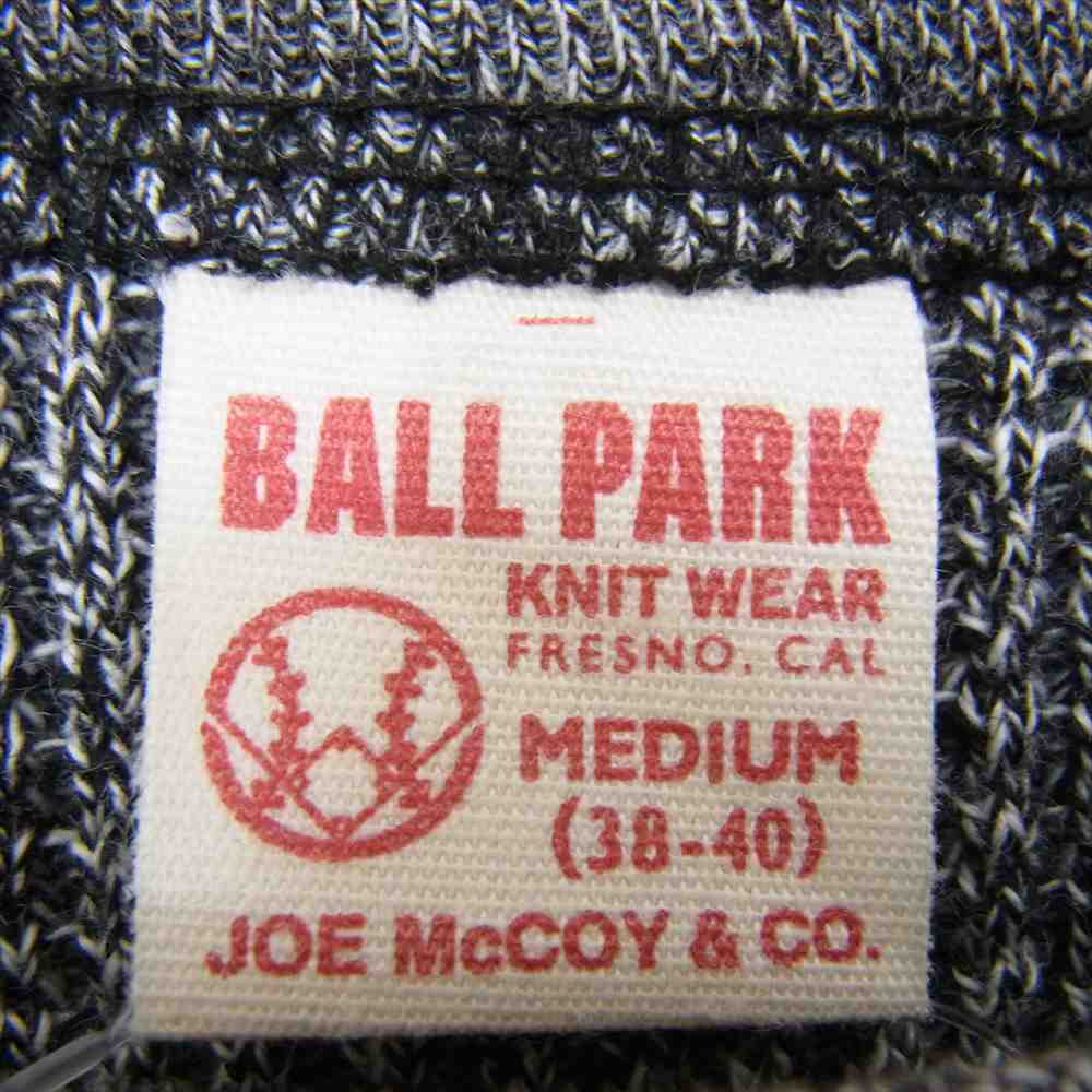 The REAL McCOY'S ザリアルマッコイズ BALL PARK ボール パーク THERMAL SHIRT ワッフル サーマル 長袖 Tシャツ グレー グレー系 M【極上美品】【中古】