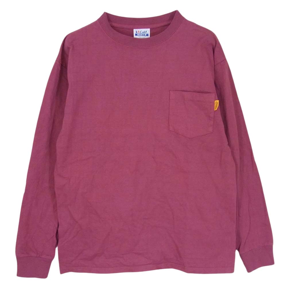 STANDARD CALIFORNIA スタンダードカリフォルニア SD Heavyweight Pocket long Sleeve ヘビーウェイト ポケット ロング スリーブ Tシャツ エンジ系 M【美品】【中古】